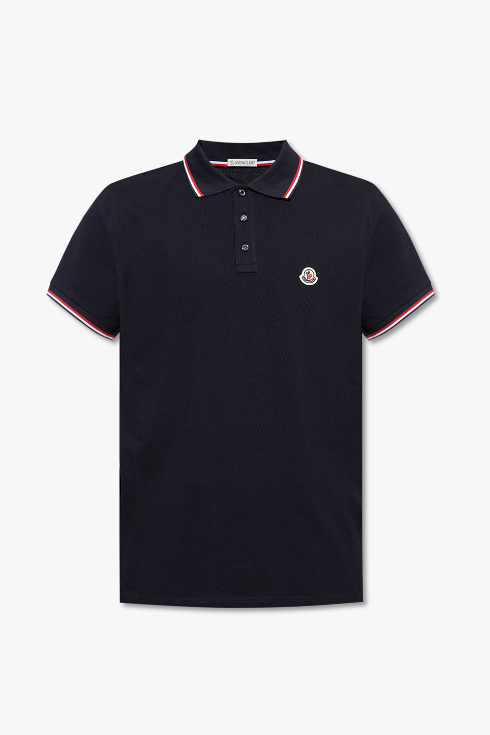 langaermet Nikko polo i khaki SchaferandweinerShops Australia Nikko polo shirt with logo Moncler